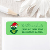 Rücksendeadresse der niedlichen Weihnachtsfrosch-W (Insitu)