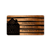 Rücksendeadresse der niedlichen Zuhause-Kupfer-Sch Adressaufkleber (Vorne)