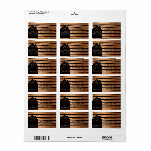 Rücksendeadresse der niedlichen Zuhause-Kupfer-Sch Adressaufkleber (Vorne)