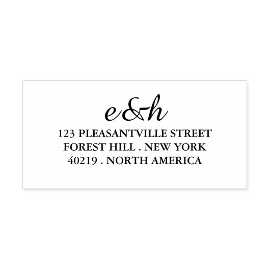 Rücksendeadresse der personalisierten Initialen Permastempel (Design)