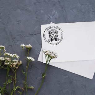 Rücksendeadresse der Pyrenäen-Hunde Gummistempel