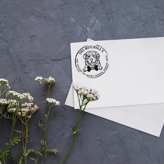 Rücksendeadresse der Pyrenäen-Hunde Gummistempel