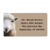 Rücksendeadresse der Schafspuppe Wolle Bauer Lamb (Vorne)