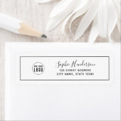 Rücksendeadresse der schwarzen Grenzkalligraphie h (Insitu)