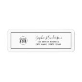 Rücksendeadresse der schwarzen Grenzkalligraphie h (Vorne)