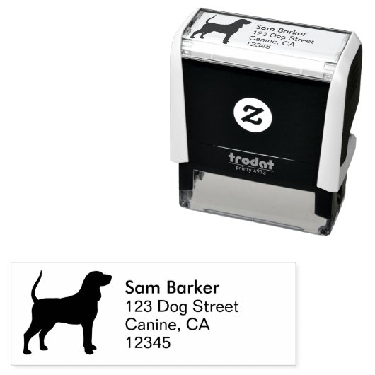 Rücksendeadresse der Silhouette Black and Tan Coon Permastempel (Beispiel)