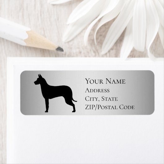 Rücksendeadresse der Silhouette "Great Dane Profil (Insitu)