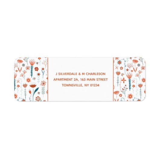 Rücksendeadresse der skandinavischen Sommer-Blume (Vorne)