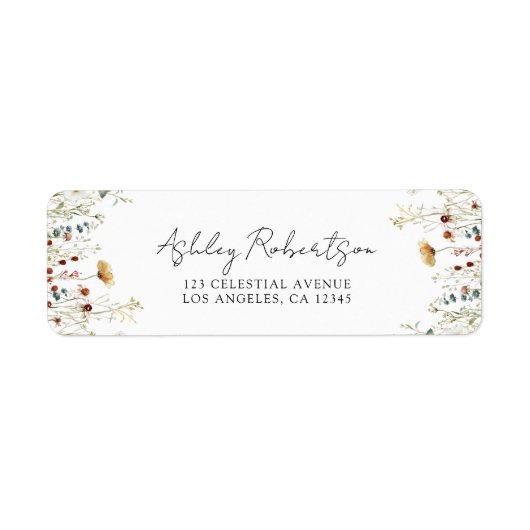 Rücksendeadresse der Sommerfeld-Wildblume (Vorne)