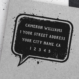 Rücksendeadresse der Sprechblase Gummistempel
