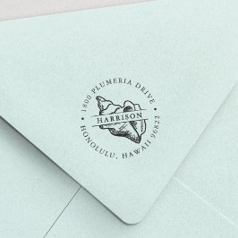 Rücksendeadresse der tropischen Conch-Muschel Permastempel