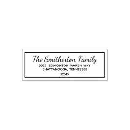 Rücksendeadresse der Typografie-Familie Permastempel