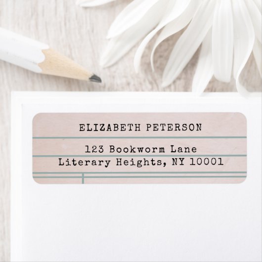 Rücksendeadresse der Vintagen Bibliothekskarte Abs (Insitu)