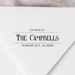 Rücksendeadresse der Vintagen Chic-Familie Permastempel<br><div class="desc">Chic Vintager Schriftart.</div>