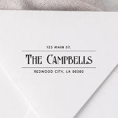 Rücksendeadresse der Vintagen Chic-Familie Permastempel