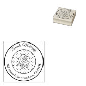 Rücksendeadresse der Vintagen Dosen  der bloralen  Gummistempel (Stempel)