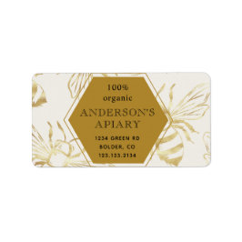 Rücksendeadresse der Vintagen Goldkönigin Adressaufkleber