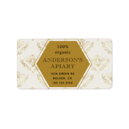 Rücksendeadresse der Vintagen Goldkönigin Adressaufkleber