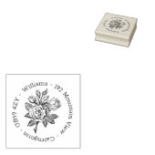 Rücksendeadresse der Vintagen Rose Gummistempel (Stempel)