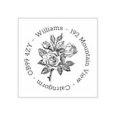 Rücksendeadresse der Vintagen Rose Gummistempel (Prägung)