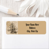 Rücksendeadresse der Vintagen Schifffahrtskarte (Insitu)