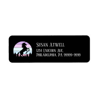 Rücksendeadresse der Vintagen Sunset Unicorage