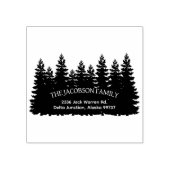 Rücksendeadresse der Waldfamilie Gummistempel (Prägung)