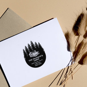 Rücksendeadresse der Waldfamilie Gummistempel