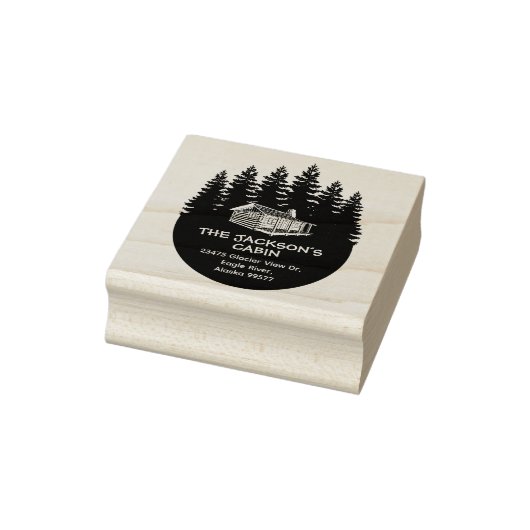 Rücksendeadresse der Waldfamilie Gummistempel (Stempel)