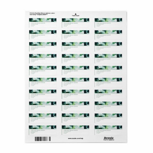 Rücksendeadresse der Wasserfarben-Grünflächen (Vorne)