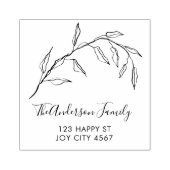 Rücksendeadresse der Weichteile Gummistempel (Prägung)