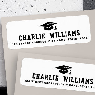 Rücksendeadresse der weißen Graduierung