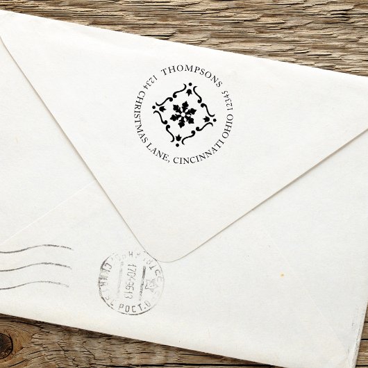 Rücksendeadresse der Winterfamilie Permastempel