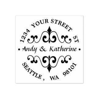 Rücksendeadresse des antiken Rollen Gummistempel