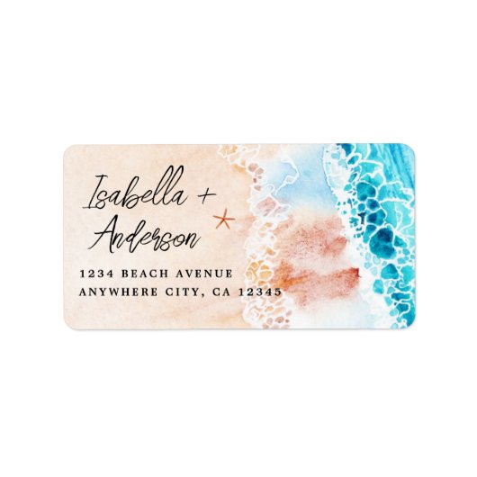 Rücksendeadresse des Aquarells Adressaufkleber (Vorne)