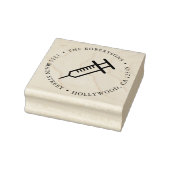 Rücksendeadresse des Arztes oder der Krankenspritz Gummistempel (Stempel)