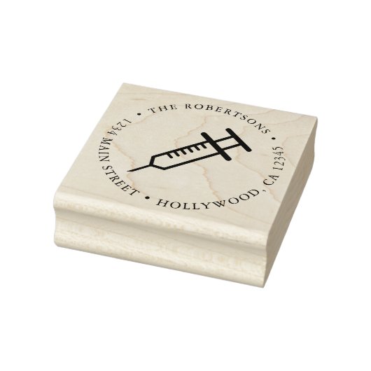 Rücksendeadresse des Arztes oder der Krankenspritz Gummistempel (Stempel)