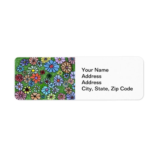 Rücksendeadresse des Blumengartens (Vorne)