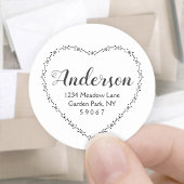 Rücksendeadresse des Blumenkohls Runder Aufkleber