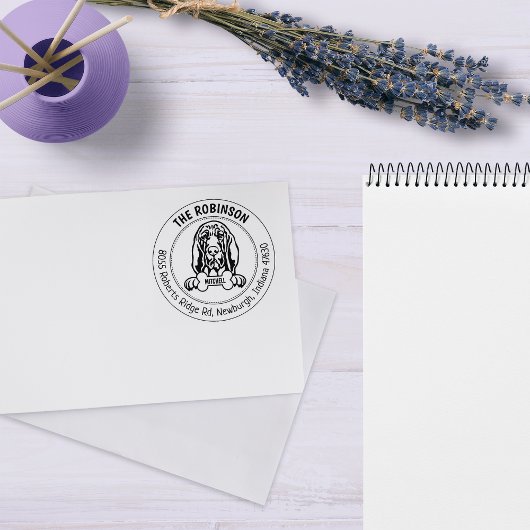 Rücksendeadresse des Bluthundes Gummistempel