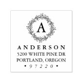 Rücksendeadresse des Botanischen Kranzes Permastempel (Design)