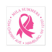 Rücksendeadresse des Brustkrebs Permastempel (Design)