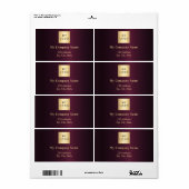 Rücksendeadresse des Burgund-Firmenlogos (Vorne)