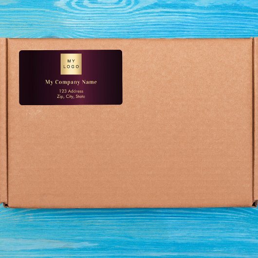 Rücksendeadresse des Burgund-Firmenlogos