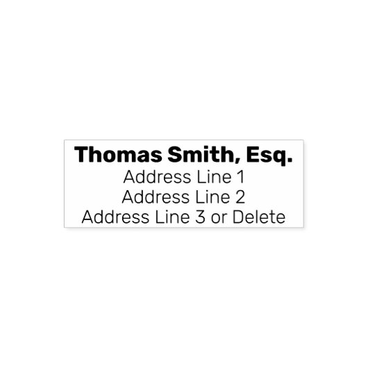 Rücksendeadresse des einfachen Anwalts Permastempel (Design)