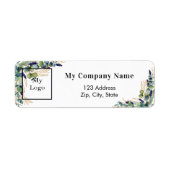 Rücksendeadresse des Eukalyptus-Firmenlogos (Vorne)