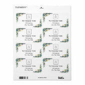 Rücksendeadresse des Eukalyptus-Firmenlogos (Vorne)