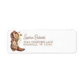 Rücksendeadresse des floralen Westerns (Vorne)