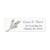 Rücksendeadresse des französischen Lavendels (Vorne)