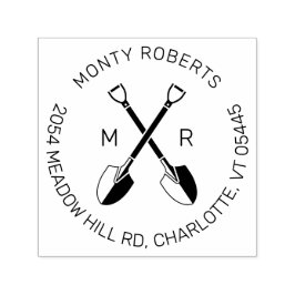 Rücksendeadresse des Gardener Crossed Pides Logos Permastempel